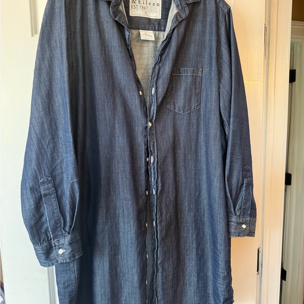 Frank & Eileen Dark Blue Denim Shirt Dress